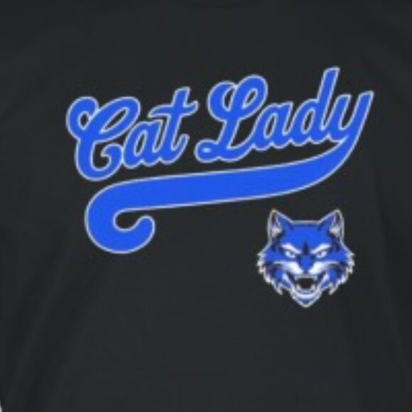 Cat Lady Baseball Wildcat Graphic T-Shirt Funny Animal Lover Sports Fan Gift 05 - Picture 2 of 5